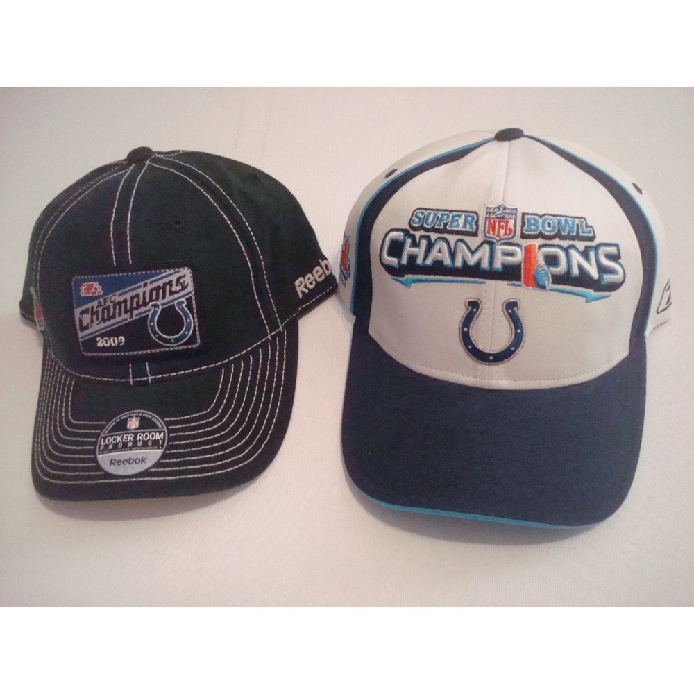 INDIANAPOLIS COLTS REEBOK LOT 2-PC   STRAPBACK HAT CAP VINTAGE‎ M4